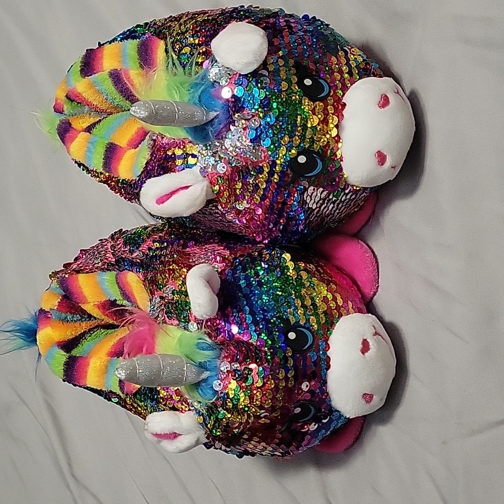 Adorable unicorn slippers